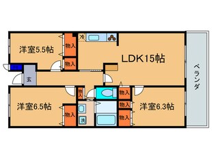 エクレ－ル西井の物件間取画像